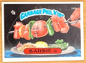 1987 TOPPS GARBAGE PAIL KIDS BARBIE Q. 245B DIE CUT ERROR CARD / WHITE DOT - Picture 1 of 2