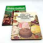 2x Vintage Betty Crocker's Outdoor / Cake & Frosting Mix Spiral Bound Cookbooks