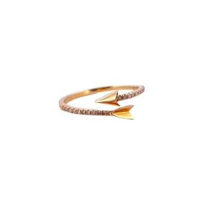 Pfeil Diamant Ring - 14K Gelbgold - Bild 1 von 5