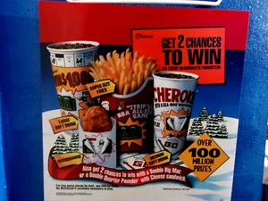 mcdonalds monopoly translite sign poster 21 3/4" x 21 3/4", 1995 - Picture 1 of 2