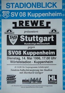 Programm Friendly Match 14.5.1996 SV 08 Kuppenheim - VfB Stuttgart - Bild 1 von 1