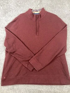 UNTUCKit Men's XXXL Red 1/4 Zip Pullover Long Sleeve Sweater 3XL - Picture 1 of 8