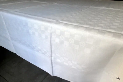 ANCIENNE NAPPE DAMASSEE  240 X 148 - Photo 1/4