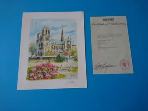 DANIELE CAMBIER "Notre Dame de Paris" SERIOLITHOGRAPHIE MIT COA - "BRANDNEU" - Bild 1 von 6