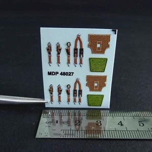 Cinturones de seguridad Francia Segunda Guerra Mundial Calcomanías 3D Escala 1:48 MDP48027 para Kit de avión Modelo - Imagen 1 de 3