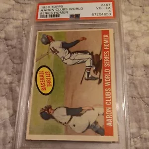 1959 Topps - #467 Hank Aaron - Picture 1 of 2