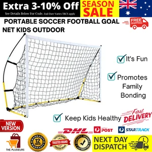 New Portable Soccer Football Goal Net Kids Outdoor Training Sports - Everfit - Picture 1 of 12