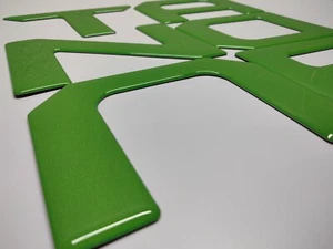 3D LIME GREEN RAISED DOMED TAILGATE LETTERS FOR TOYOTA TUNDRA 2022 - 26 US MADE - Bild 1 von 2