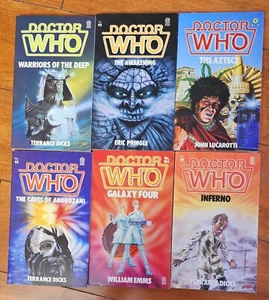 Vintage Lot of 6 Doctor Who Paperback Books, Excellent Condition - Picture 1 of 2