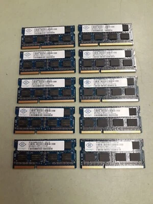 40GB (10x4GB) Nanya DDR3 PC3-12800S Laptop Memory RAM - Image 1 of 3