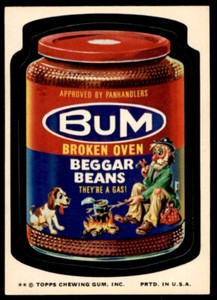 1974 Topps Wacky Packages 10th Series Bum Beans EX/NM Tan Back