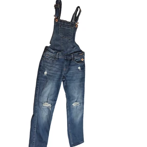 Abercrombie and Fitch Jean Denim Overalls. Size Girl s Kid s 9/10. Blue Cotton - Picture 1 of 12