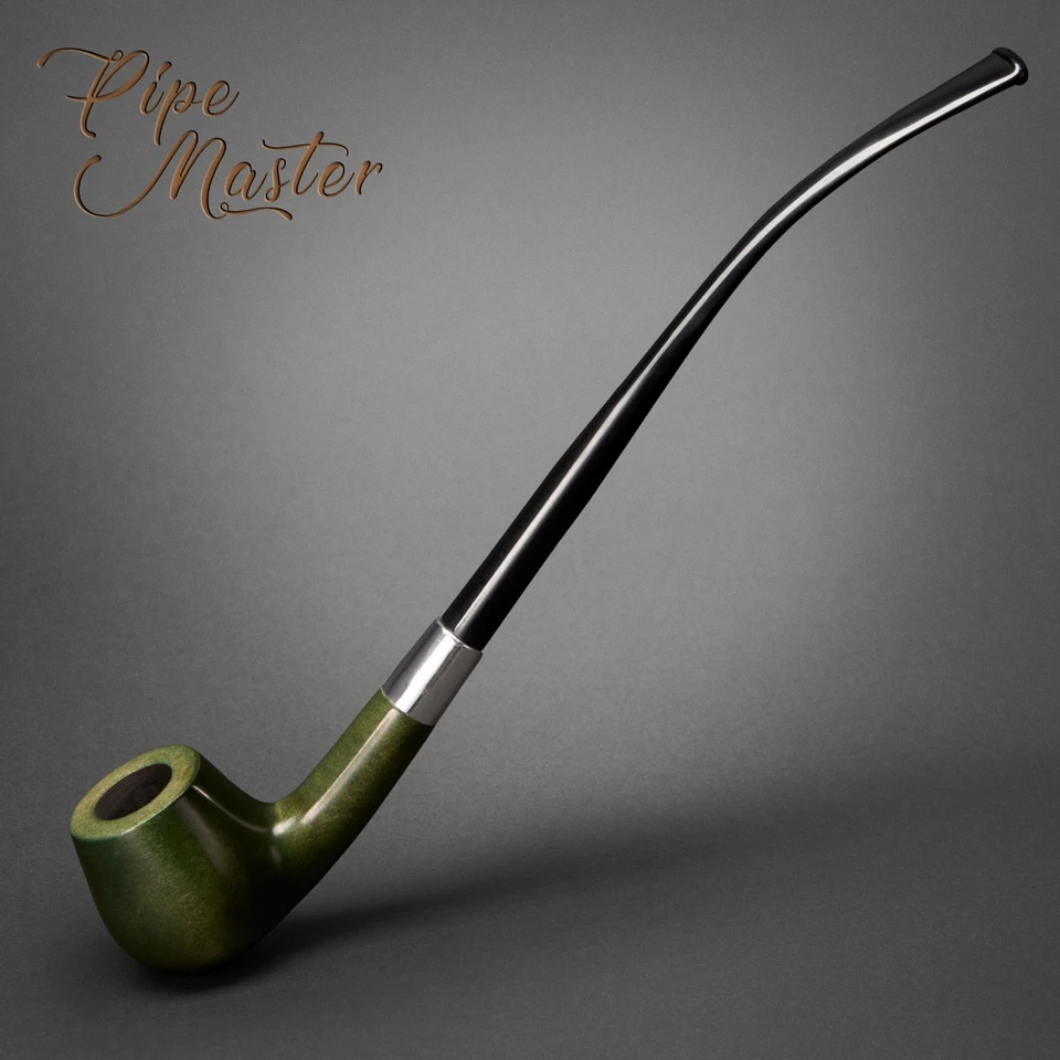 Mr. Brog WOODEN TOBACCO SMOKING PIPE 59 Hobbit Green Churchwarden + Box