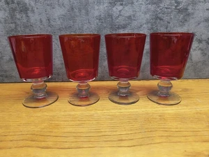 Rosso Rubino - Set di quattro calici acqua vintage - Foto 1 di 8