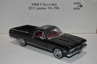 1968 Chevrolet El Camino SS-396 Danbury Mint Tuxedo Black 1/24 Diecast W Acc - Image 1 of 4