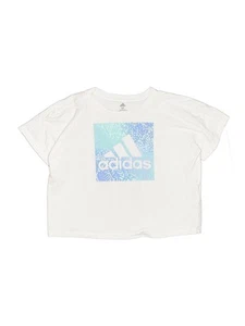 Adidas Girls White Short Sleeve T-Shirt 10 - Picture 1 of 2