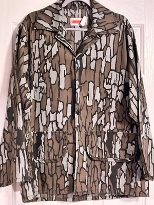 Camisa de Campo Winchester Camuflada De Colección Para Hombres Grande Trebark Abotonada Caza Años 80 EE. UU. Foto 1 de 4