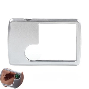 Ultra-Slim 3X 6X Card Magnifier LED Light Portable Wallet-Size Reading Spot Zoom - Picture 1 of 12