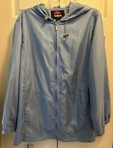 Totes leichte blaue Regenjacke mit Kapuze Gr. XL - Bild 1 von 4