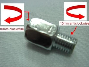 ADAPTADORES DE ESPEJO RETROVISOR DE MOTOCICLETA 10mm a 10mm - Imagen 1 de 3