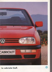 Catalogue Brochure Katalog Prospekt Volkswagen Golf Cabriolet ANNEE1995 33 Pages - Picture 1 of 1