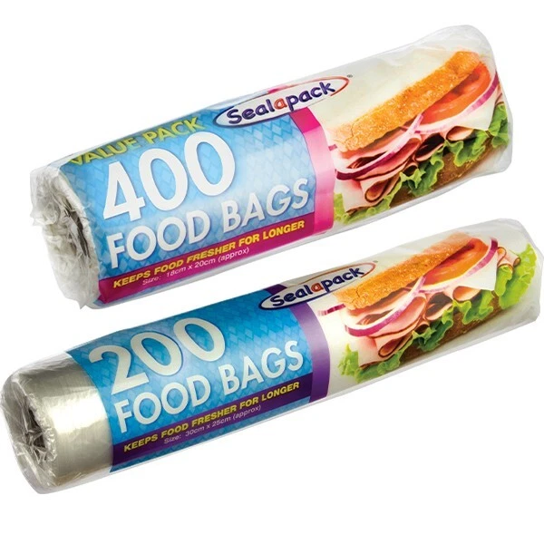 400/800 Sealapack Food & Freezer Sandwich Bags Extra Value Rolls Small/Large