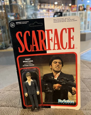 Funko ReAction Scarface Tony Montana 3" Action Figure New & Sealed Unpunched Cover