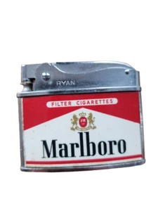 Vintage Marlboro Red Double Sided Flat Ad Lighter - Picture 1 of 8