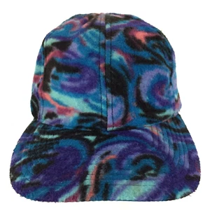 Vtg Nike Fit Fleece Hat All Over Print AOP Swirl Geometric Ski Winter Ball Cap - Picture 1 of 12