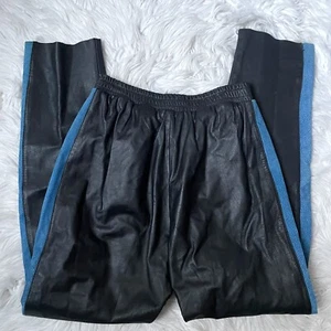 Vintage 80s Hip-Hop Lady Footlocker Pullon Leather Colorblock Jogger S - Picture 1 of 14