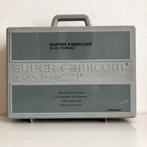 Estuche de transporte de almacenamiento Super Famicom solo gabinete rígido Nintendo plástico SFC usado - Imagen 1 de 13