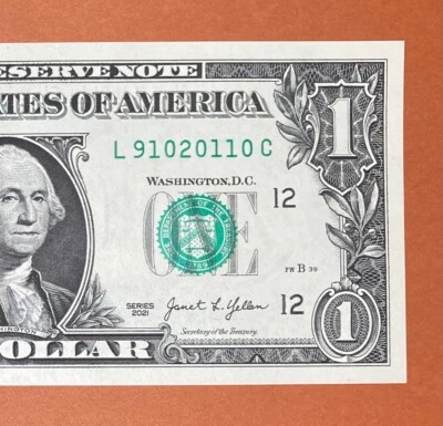 September 10, 2011 (L 91020110 C) Birthday Note $1 One Dollar Bill (9/10/ 2011_) - Image 1 of 3