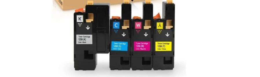 4pk High Yield 1250 Toner Cartridge Set For Dell 1355cn C1760nw C1765nf C1765nfw - Image 1 of 1