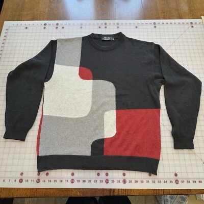 Мужской свитер Marcello Color Block Abstract XL черный серый красный - Изображение 1 из 4