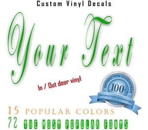Custom Text Vinyl Decal Sticker Personal Unique Name Create Your Own Lettering - Picture 1 of 4