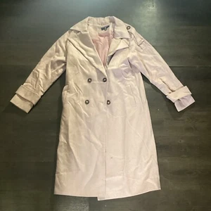 MISGUIDED TRENCH COAT WOMAN SIZE 4 PINK - Picture 1 of 14
