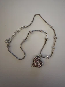 Brighton Love Me Tender Crystal Heart Adjustable Reversible Necklace - Picture 1 of 2