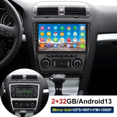 RACRDO 2+32GB Für Skoda Octavia 2 1Z3 1Z5 2004-2013 Autoradio Android 13 GPS Navi WIFI