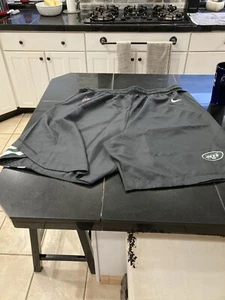 MENS NFL Nike DRI FIT NEW YORK JETS On Field Athletic Shorts Gray 3XL NEW $75 - Picture 1 of 8