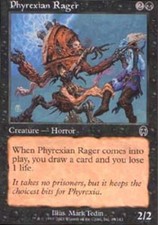 Apocalypse Phyrexian Rager - Foil x1 Moderate Play, English Magic Mtg M:tG