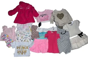 Lot Of 15 Girls Clothes Size 18-24 Mo & 2T Old navy Pink Gold Spring Summer - Picture 1 of 5