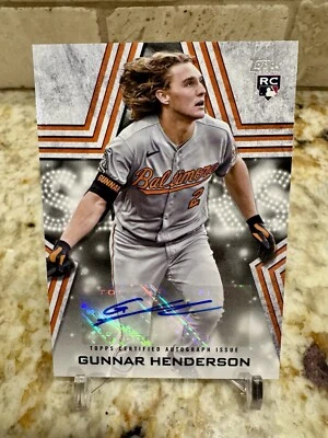 🔥GUNNAR HENDERSON 2023 Topps Series 1 Baseball Stars Auto #BSAGH RC Rookie ⚾️ - Image 1 of 4