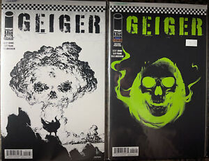 HTF Image Comics: Geiger #1 Cover F B&W One Per Store Thank You + #1 2nd Printng