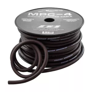 Lote negro de cable de alimentación/tierra de cobre sin oxígeno para automóvil sordo bonce audio 4 AWG - Imagen 1 de 1