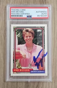 Ann Meyers signiert 1992 Topps Stadium of Stars RC Karte NBA HOF Brambed Auto PSA - Bild 1 von 1