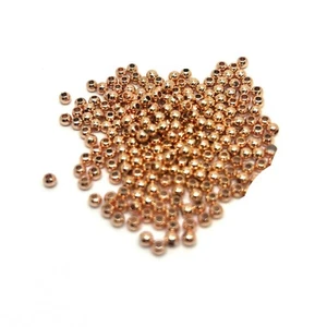 Round Metal Spacer Beads 250pcs Rack Rose Gold Plated 3mm - Jewellery Making - Picture 1 of 4