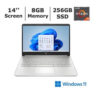 HP 14-FQ1074 Laptop, AMD Ryzen 3 5300U Processor, 8GB Memory, 256GB SSD