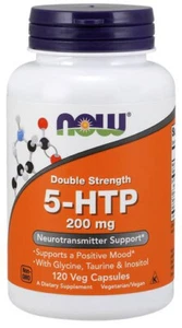 Now Foods 5-HTP, Double Strength 200 mg, 120 VCaps, Supports a Positive Mood - Picture 1 of 1