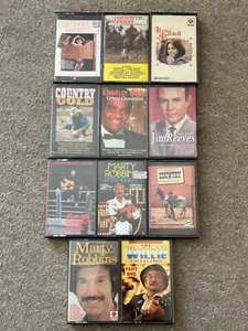 11 x Country & Western Music Cassettes - Retro, Marty Robbins, Jim Reeves... - Imagen 1 de 2