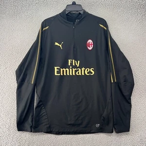 AC Milan Jersey Mens Large 1/4 Zip Training Football Soccer Track Top Pullover - Picture 1 of 10
